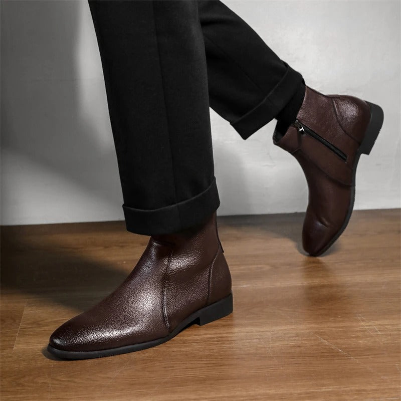 Mercer Zip Leather Boots